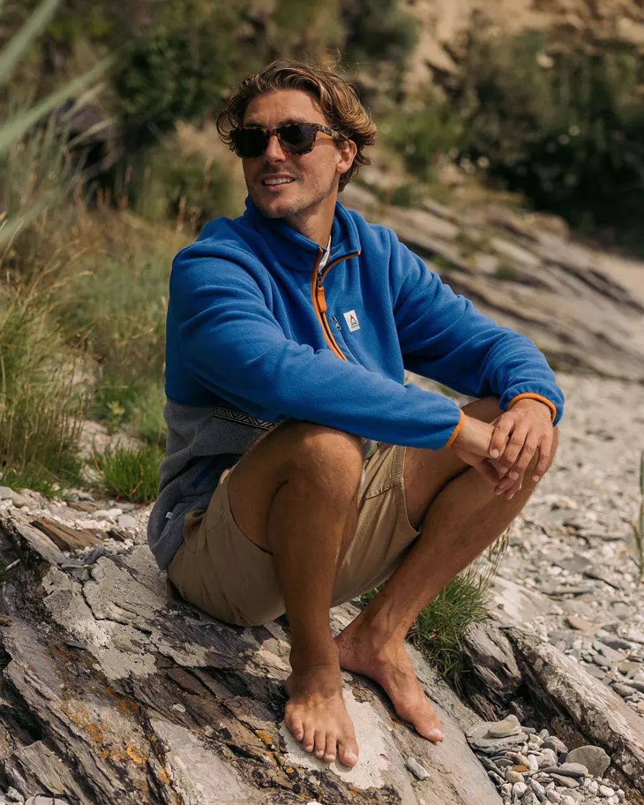 Fleece|Fleece>Passenger Ridge Full Zip Recycled Polar Fleece True Blue/Grey Marl