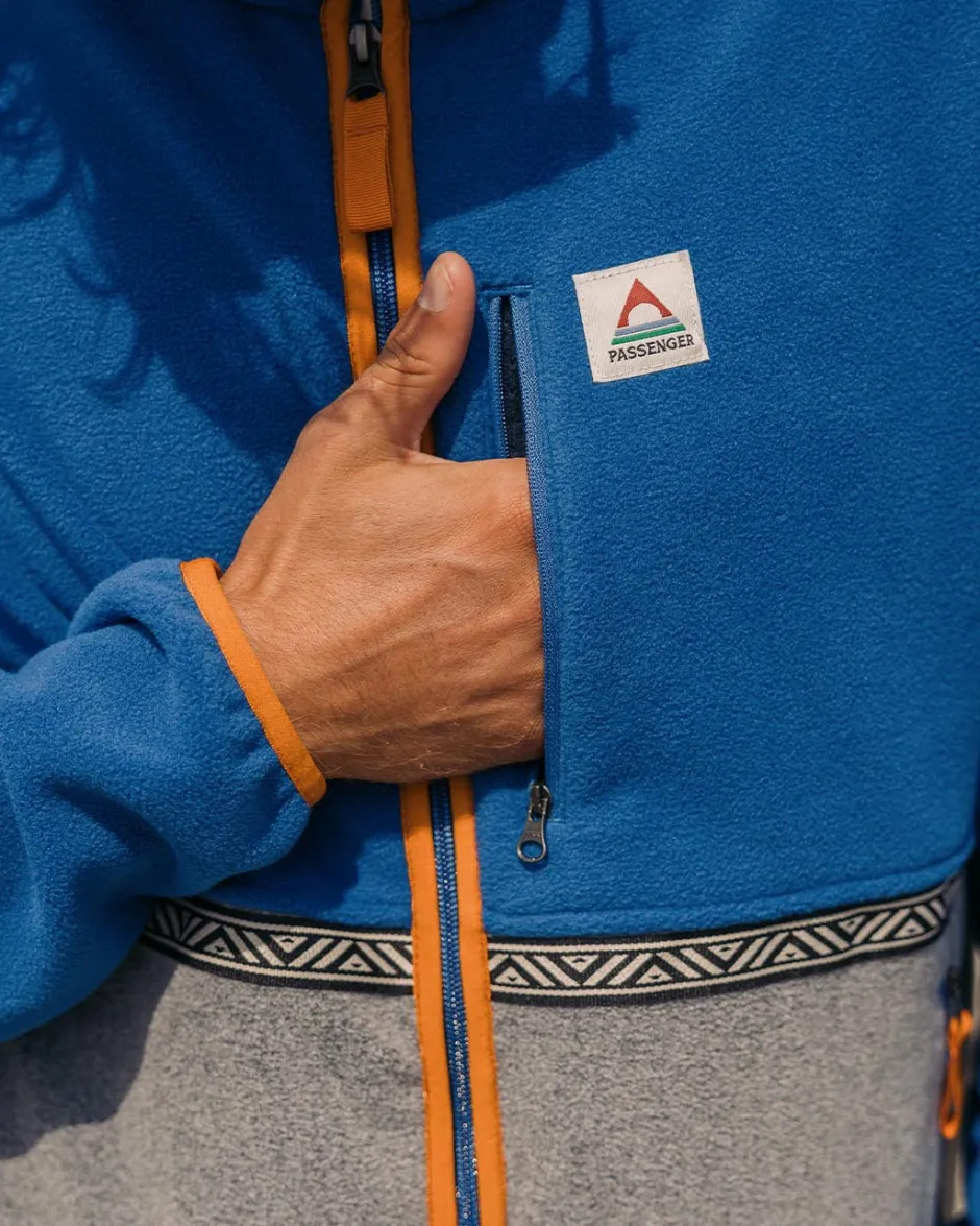 Fleece|Fleece>Passenger Ridge Full Zip Recycled Polar Fleece True Blue/Grey Marl