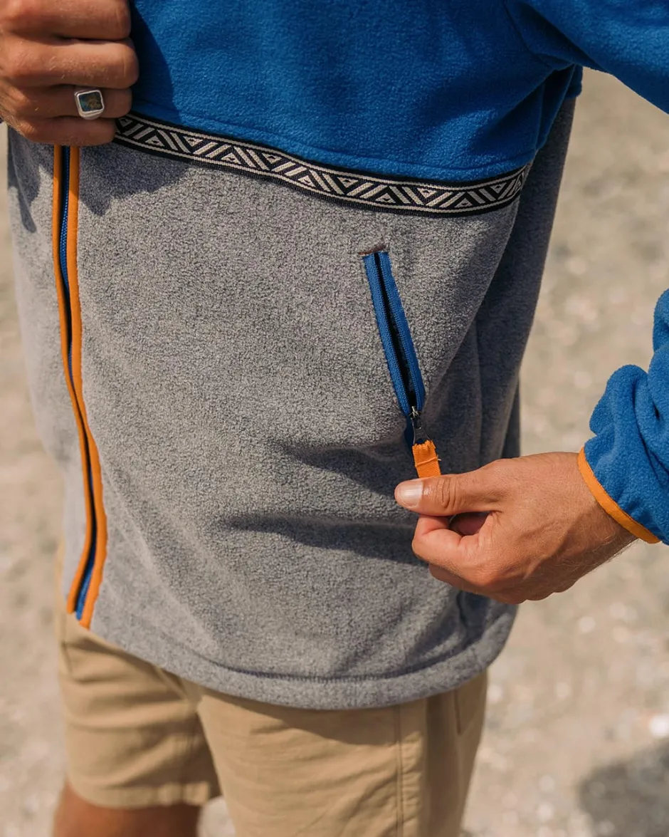 Fleece|Fleece>Passenger Ridge Full Zip Recycled Polar Fleece True Blue/Grey Marl