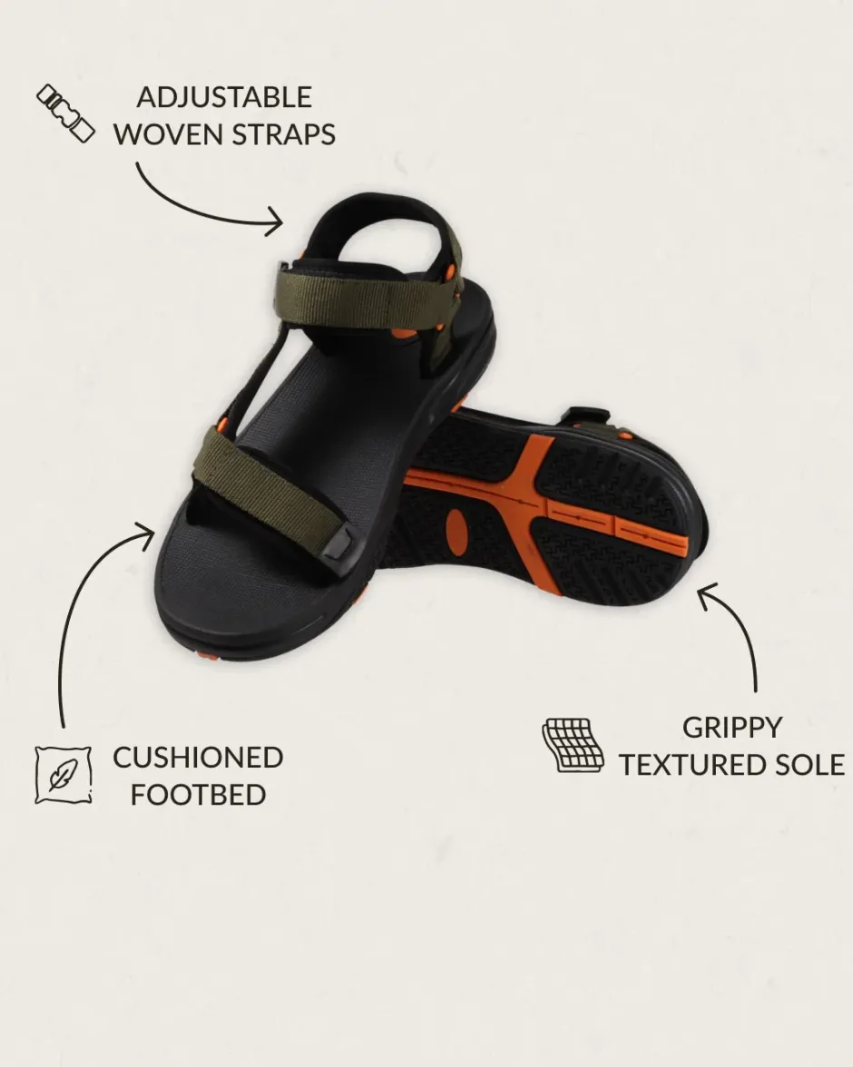 Flip Flops & Sandals|Flip Flops & Sandals>Floris van Bommel Rising Sandal Khaki