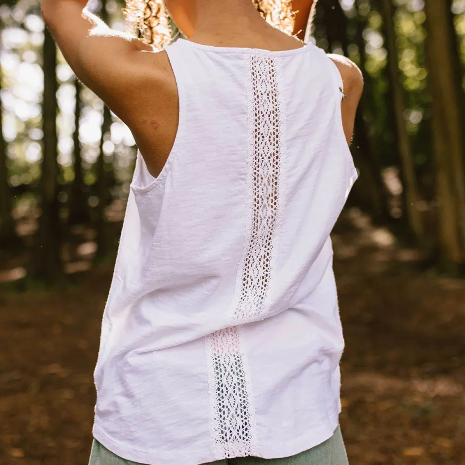 Tank Tops|Tops & T-Shirts>Passenger Rivergate Recycled Cotton Top White