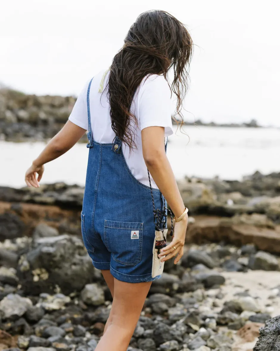 Shorts|Dungarees & Pants>Passenger Riverside Denim Short Dungarees Washed Denim