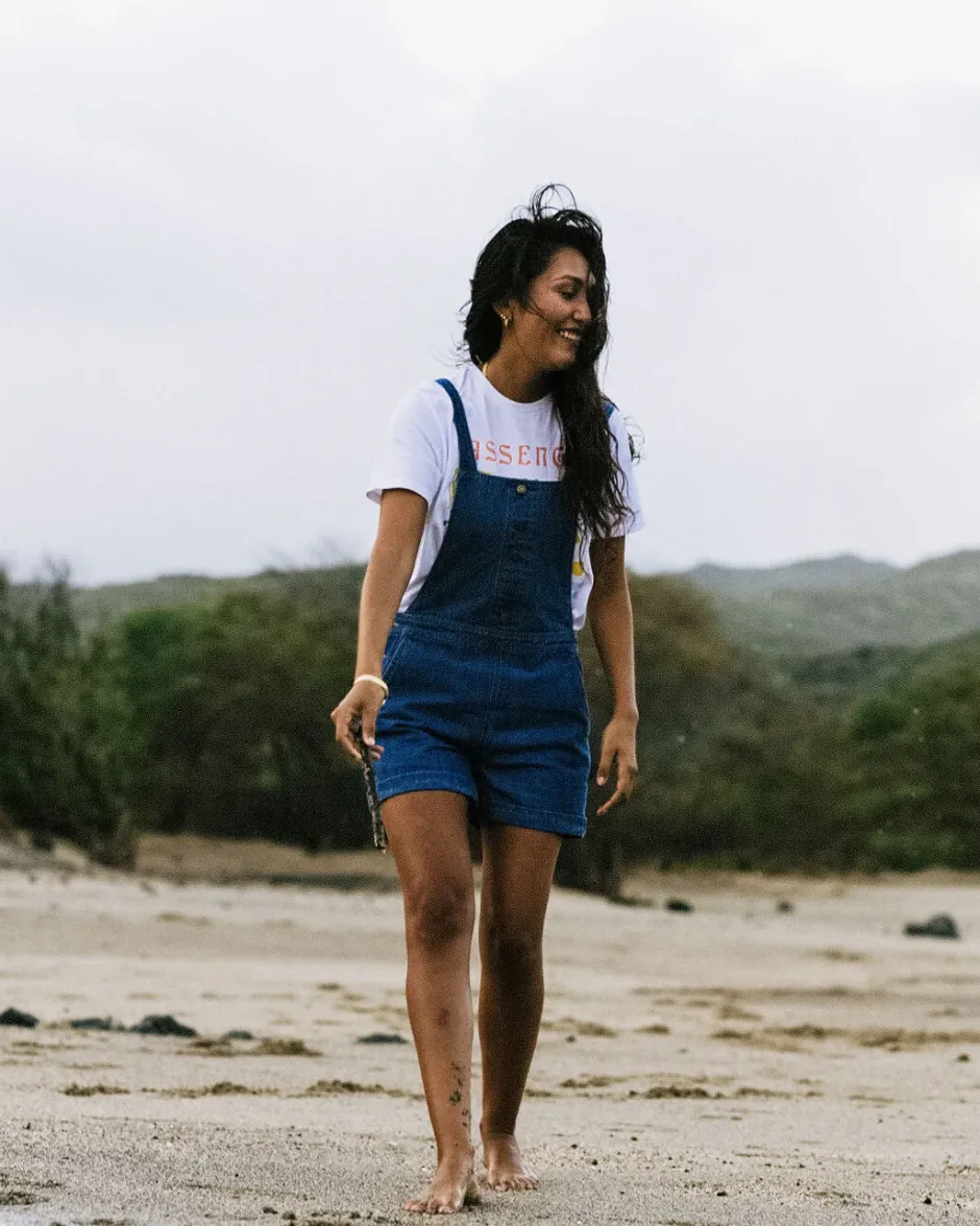 Shorts|Dungarees & Pants>Passenger Riverside Denim Short Dungarees Washed Denim