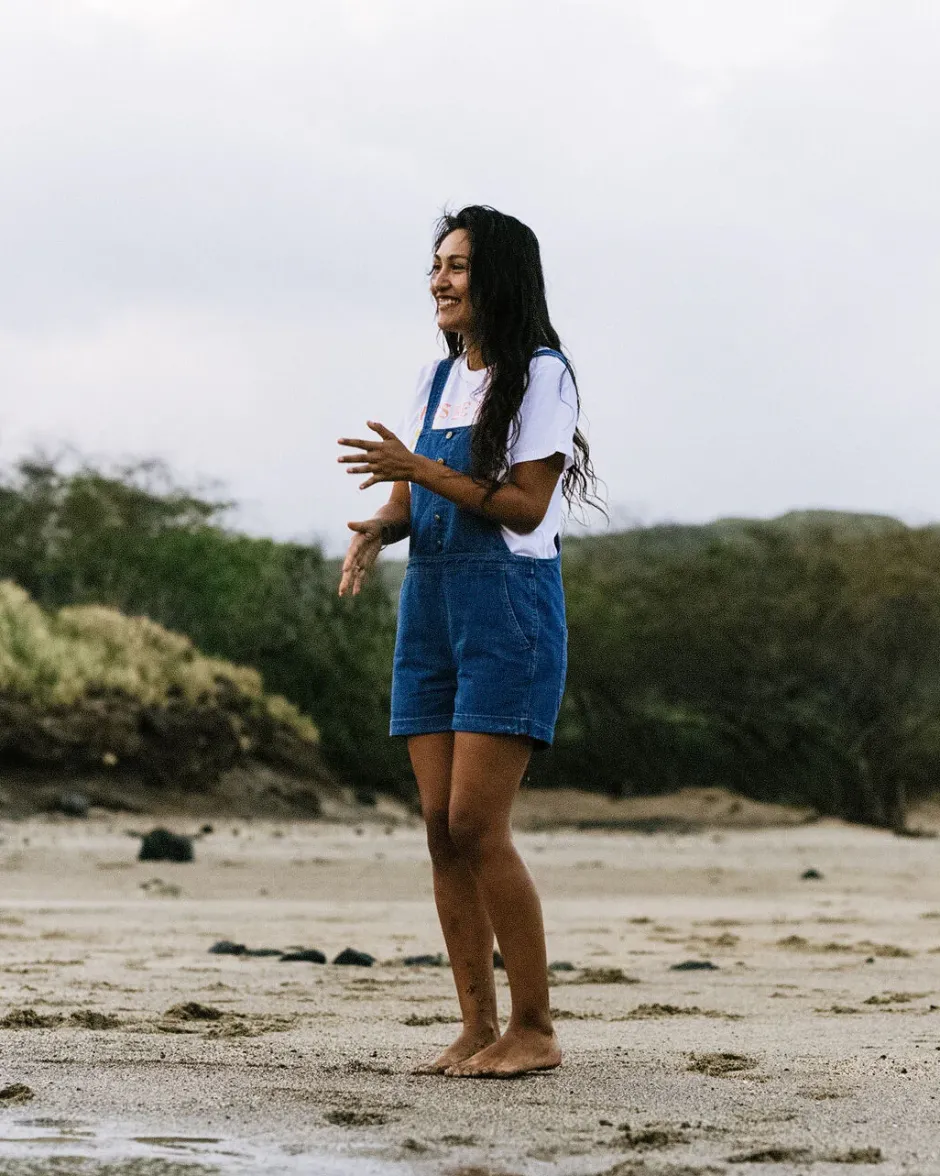 Shorts|Dungarees & Pants>Passenger Riverside Denim Short Dungarees Washed Denim