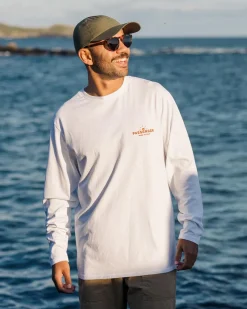T-Shirts & Tank Tops|Men's Outlet>Passenger Roam Free Recycled Cotton LS T-Shirt White