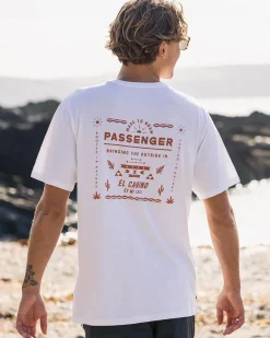 T-Shirts & Tank Tops|Men's Outlet>Floris van Bommel Roam Free Recycled Cotton T-Shirt White
