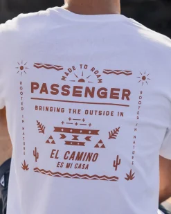 T-Shirts & Tank Tops|Men's Outlet>Floris van Bommel Roam Free Recycled Cotton T-Shirt White