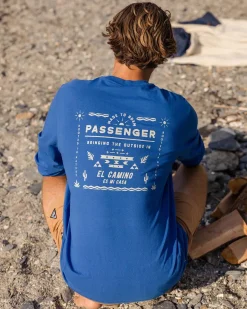 T-Shirts & Tank Tops|Men's Outlet>Passenger Roam Free Recycled Cotton LS T-Shirt True Blue
