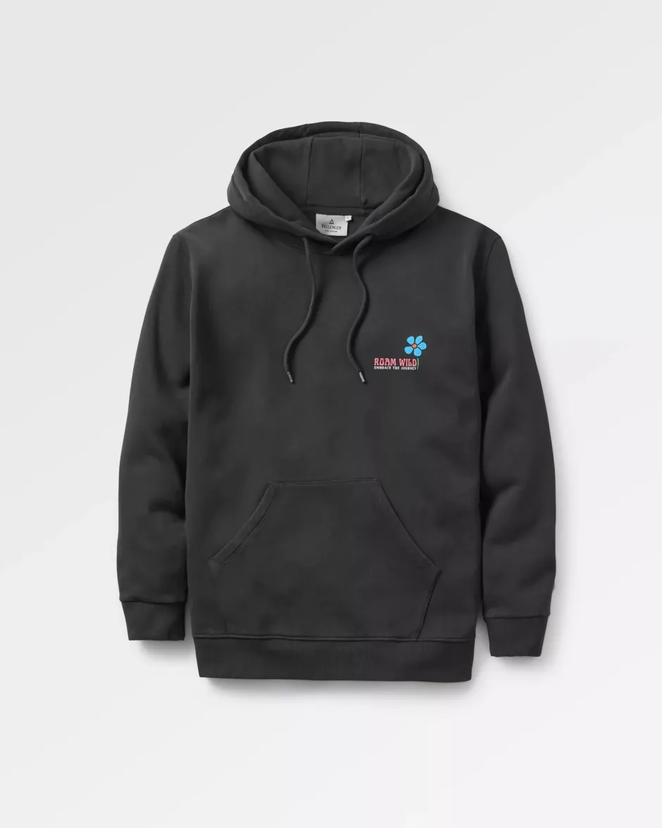 Hoodies & Sweatshirts>Passenger Roam Wild Recycled Cotton Hoodie Black