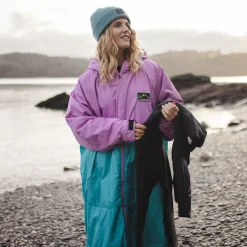 Changing Robes & Ponchos|Changing Robes & Surf Ponchos>Passenger Roaming Recycled Sherpa Lined Changing Robe Viridian Green/Orchid