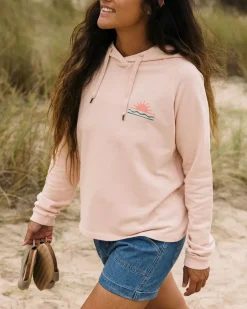 Hoodies & Sweatshirts|Women's Outlet>Passenger Rolling Slow Recycled Cotton Hoodie Peachy Pink