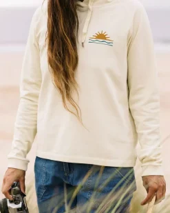 Hoodies & Sweatshirts|Women's Outlet>Passenger Rolling Slow Recycled Cotton Hoodie Pale Yellow