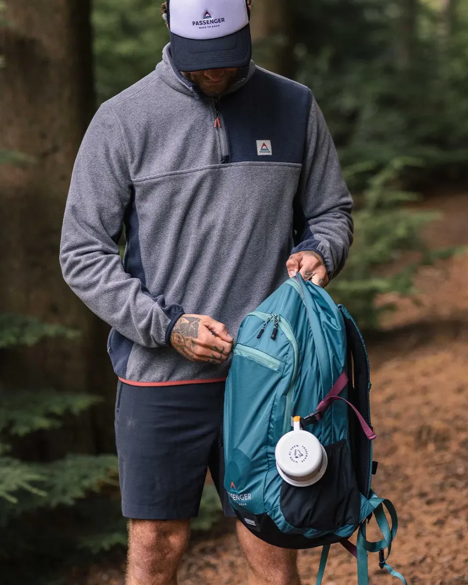 Fleece|Fleece>Passenger Root Recycled Polar 1/4 Zip Fleece Grey Marl