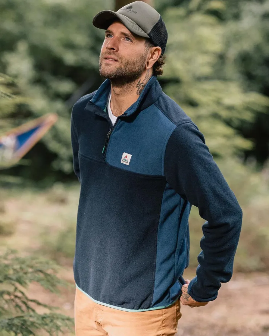 Fleece|Fleece>Passenger Root Recycled Polar 1/4 Zip Fleece Deep Navy