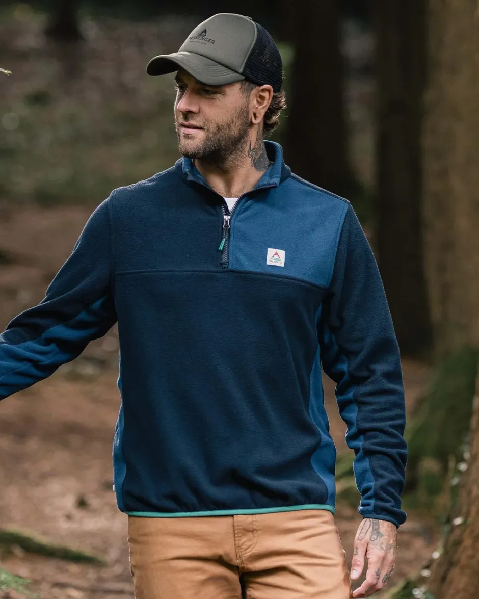 Fleece|Fleece>Passenger Root Recycled Polar 1/4 Zip Fleece Deep Navy