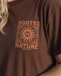 Tops & T-Shirts|Women's Outlet>Passenger Rooted In Nature Recycled Cotton T-Shirt Chestnut