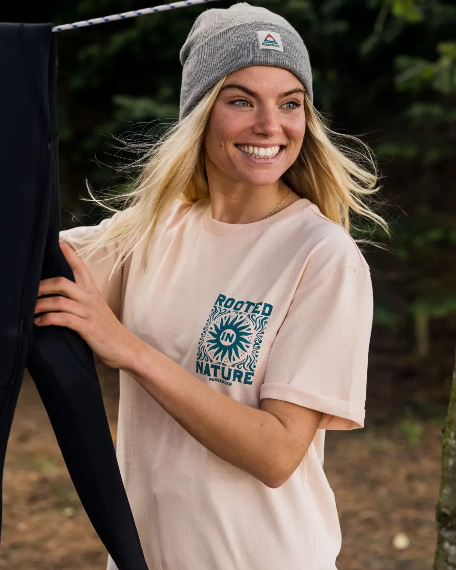 Tops & T-Shirts>Passenger Rooted In Nature Recycled Cotton T-Shirt Peach Whip