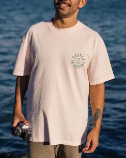 T-Shirts & Tank Tops|Men's Outlet>Floris van Bommel Rooted Recycled Relaxed Fit T-Shirt Barely Pink