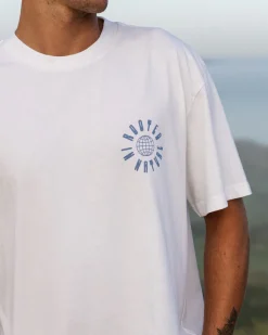T-Shirts & Tank Tops|Men's Outlet>Floris van Bommel Rooted Recycled Relaxed Fit T-Shirt White