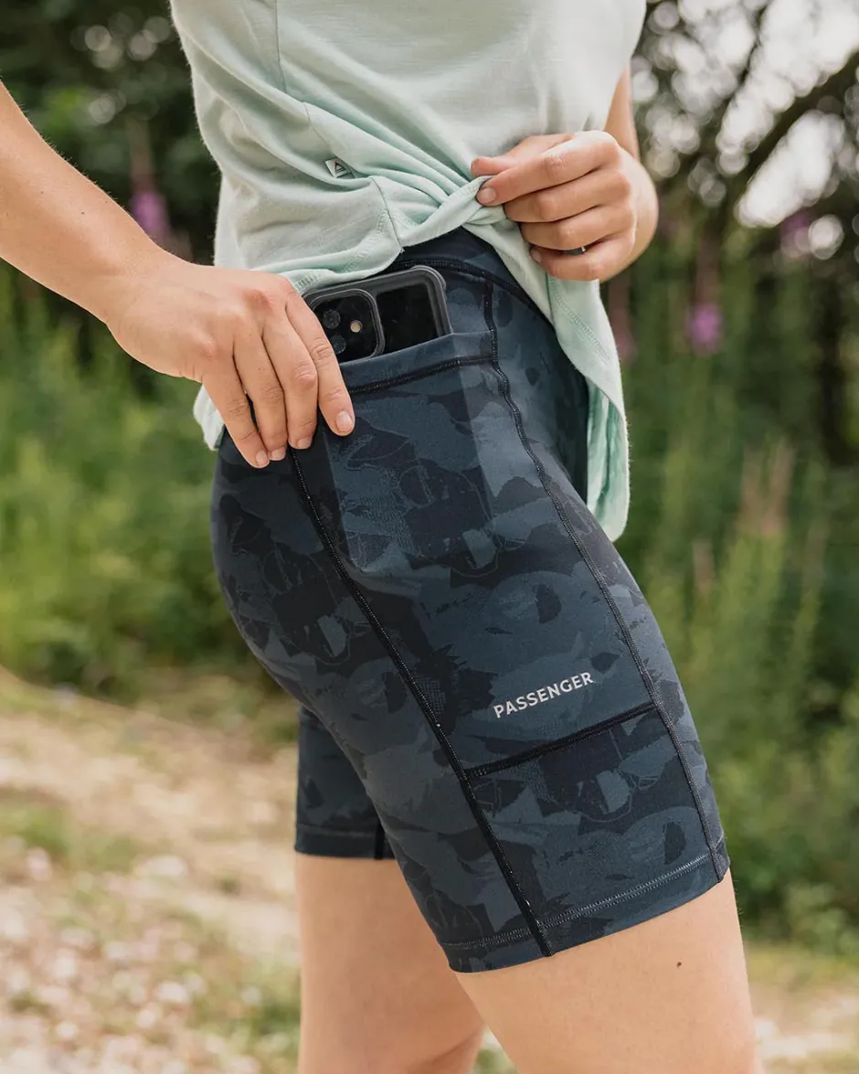 Shorts|Leggings>Passenger Route Recycled Active Short Black Abstract