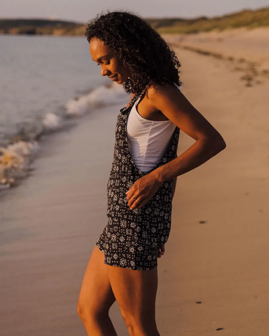 Shorts|Jumpsuits & Playsuits>Passenger Safron Playsuit Simple Tile Faded Black