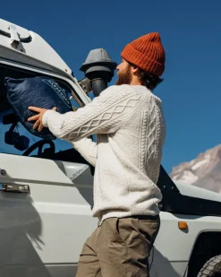 Knitwear|Best Sellers>Passenger Sandbar Cable Knitted Jumper Off White