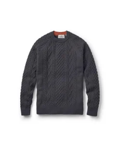 Knitwear|Best Sellers>Passenger Sandbar Cable Knitted Jumper Charcoal