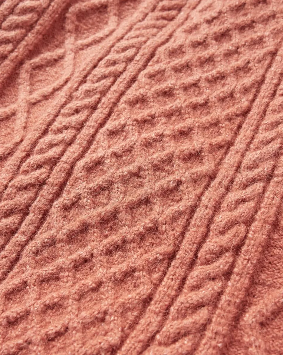 Knitwear|Men's Outlet>Passenger Sandbar Cable Knitted Jumper Baked Clay