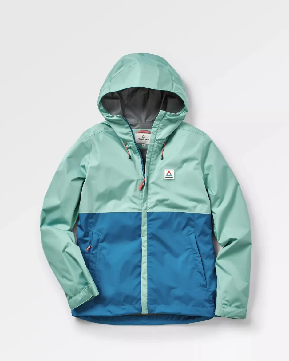 Activewear>Passenger Scene Water Resistant Recycled Jacket Shallow Water/ Corsair Blue