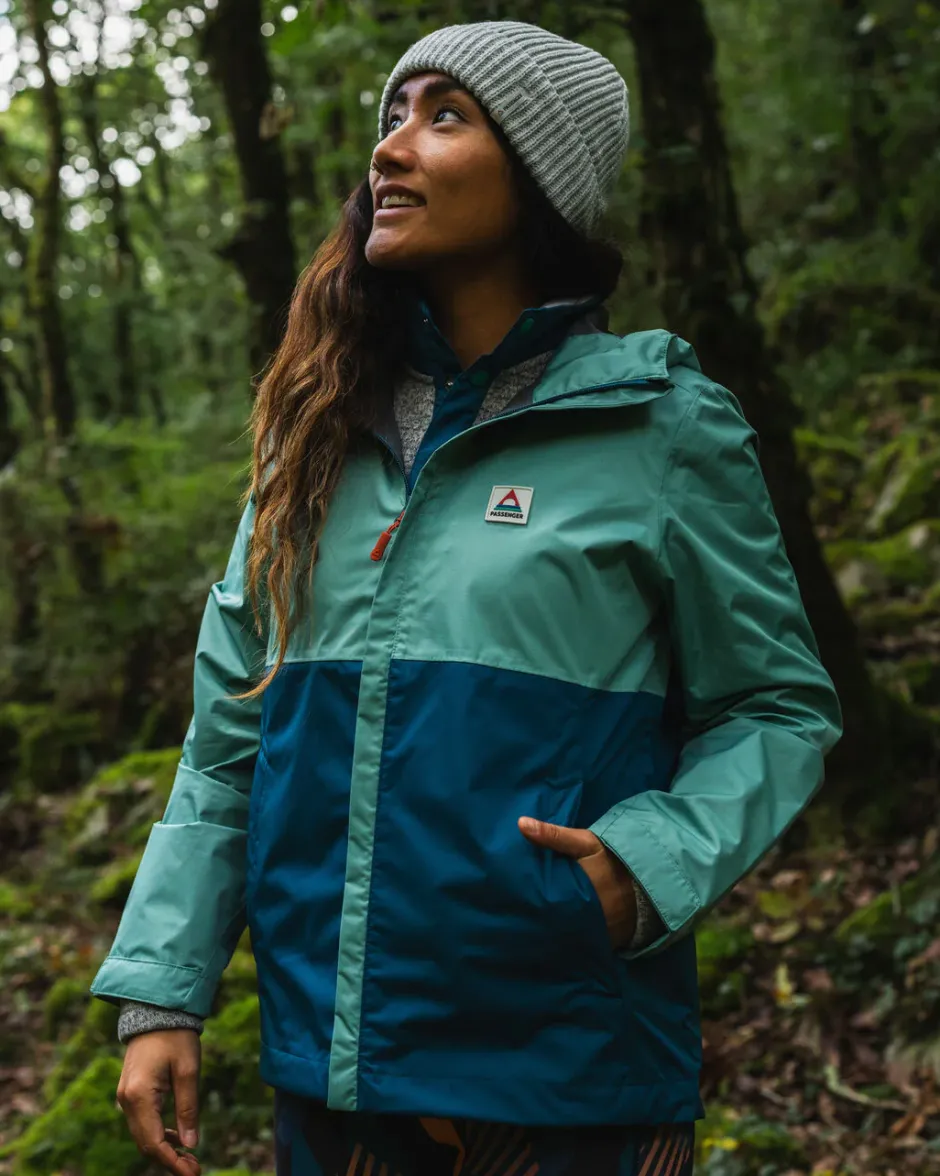 Activewear>Passenger Scene Water Resistant Recycled Jacket Shallow Water/ Corsair Blue