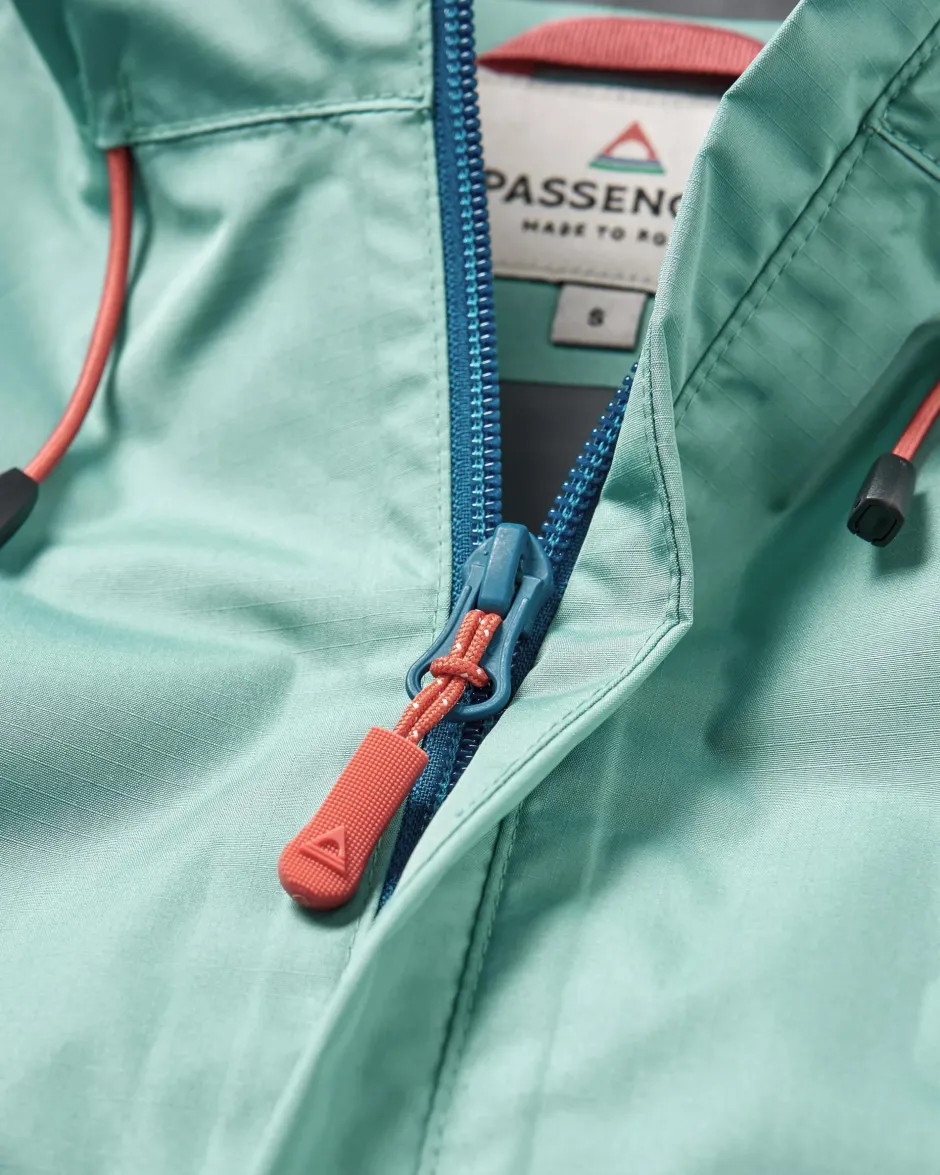 Activewear>Passenger Scene Water Resistant Recycled Jacket Shallow Water/ Corsair Blue