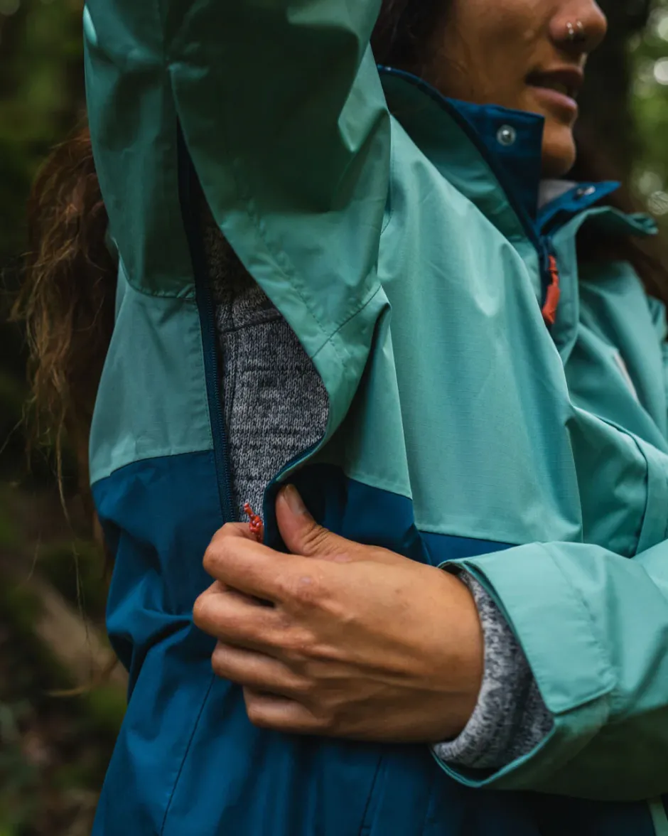 Activewear>Passenger Scene Water Resistant Recycled Jacket Shallow Water/ Corsair Blue