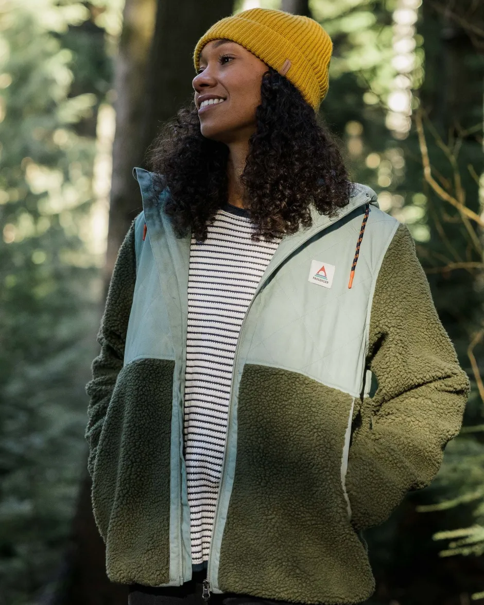 Fleece|Fleece>Passenger Sefton Recycled Deep-Pile Sherpa Fleece Khaki