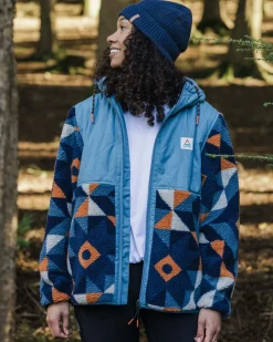 Fleece|Fleece>Passenger Sefton Recycled Deep-Pile Sherpa Fleece Homespun Dark Denim