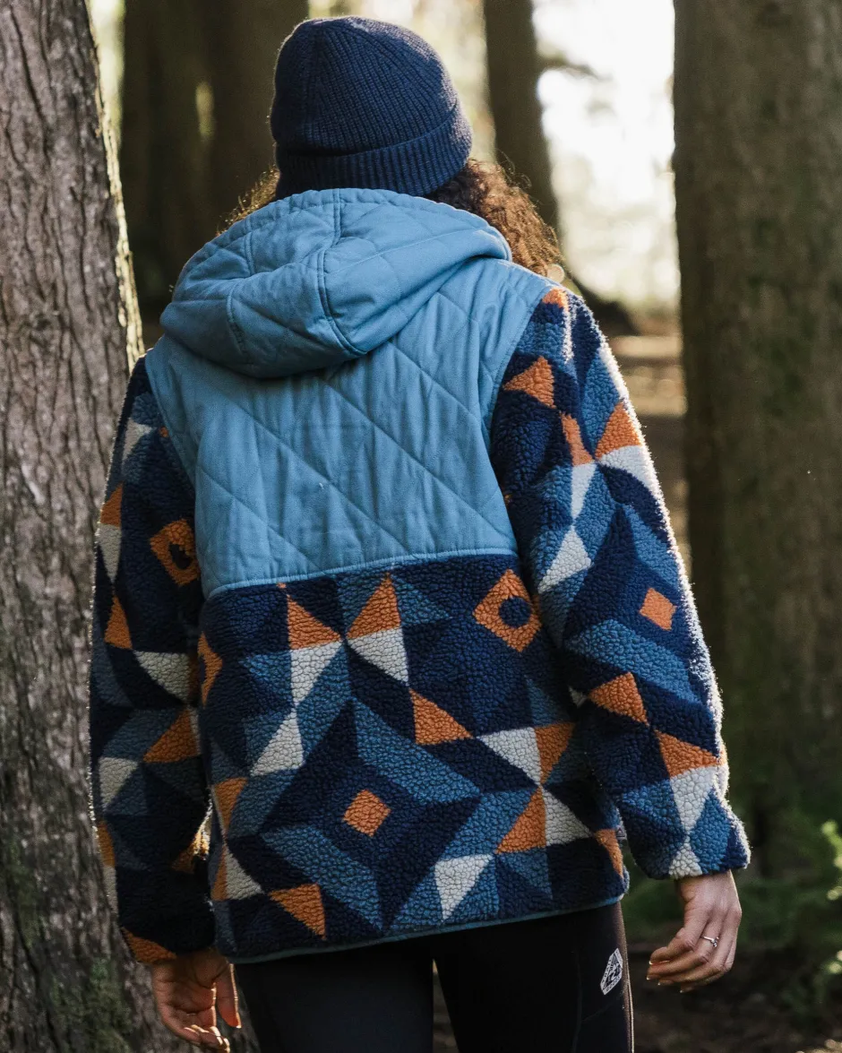 Fleece|Fleece>Passenger Sefton Recycled Deep-Pile Sherpa Fleece Homespun Dark Denim