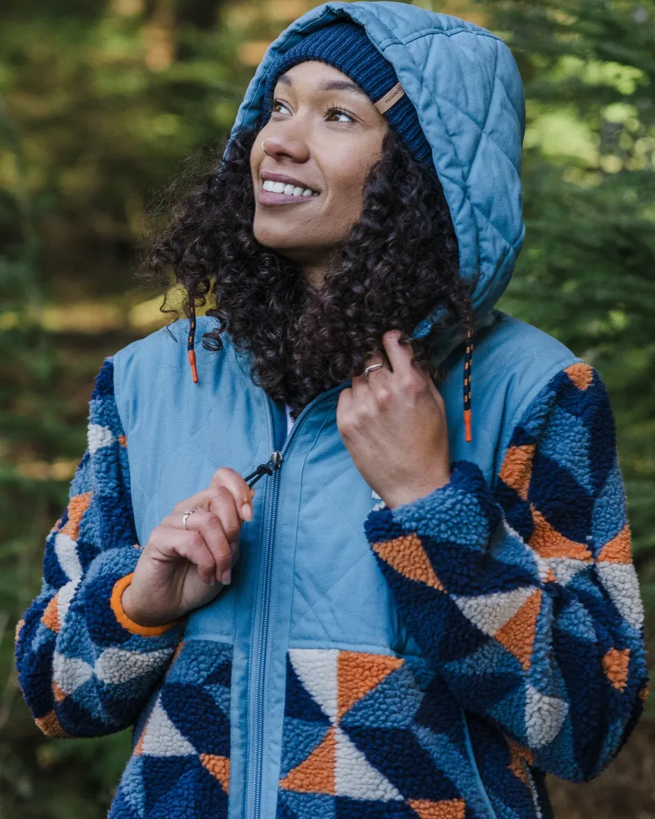 Fleece|Fleece>Passenger Sefton Recycled Deep-Pile Sherpa Fleece Homespun Dark Denim