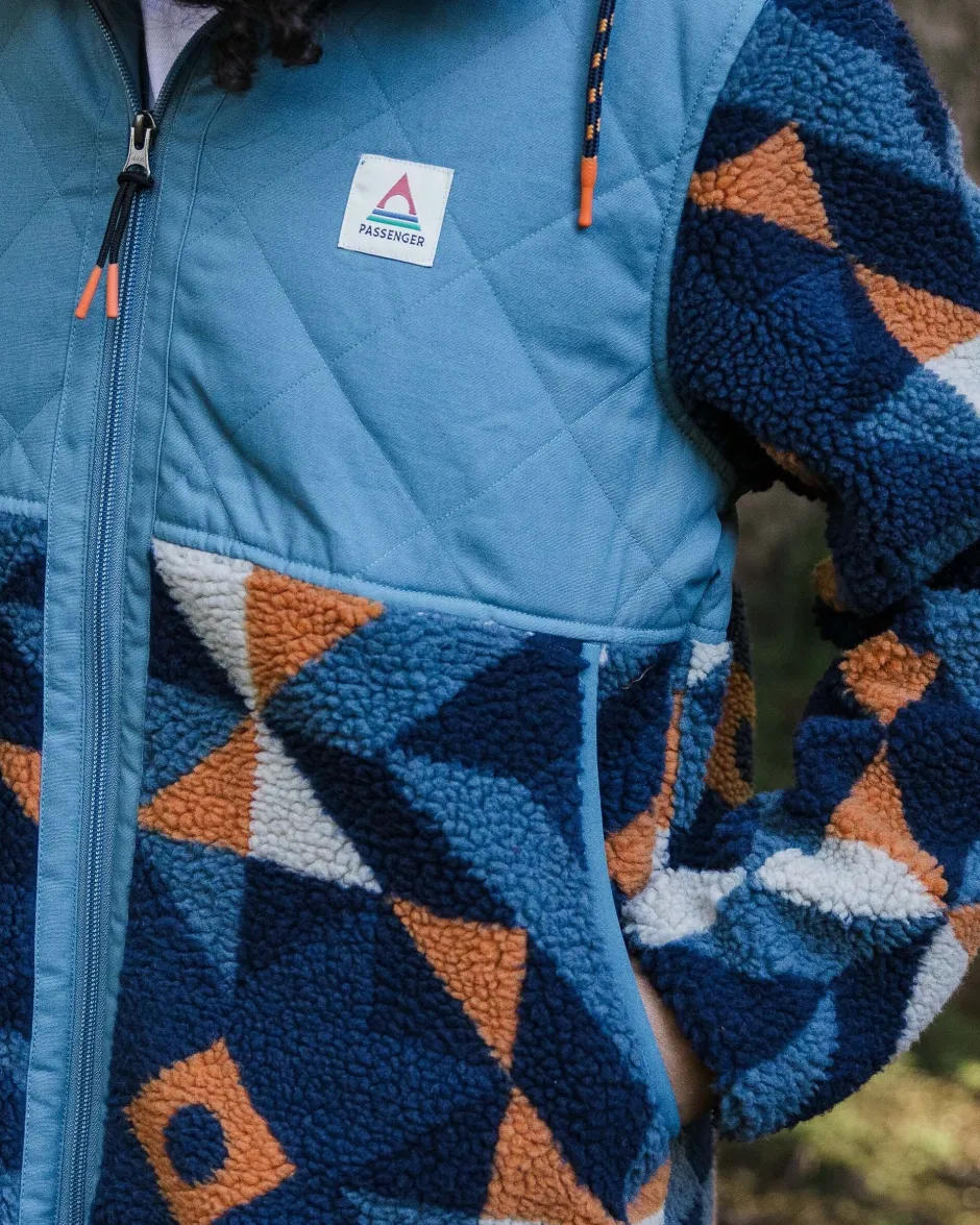 Fleece|Fleece>Passenger Sefton Recycled Deep-Pile Sherpa Fleece Homespun Dark Denim