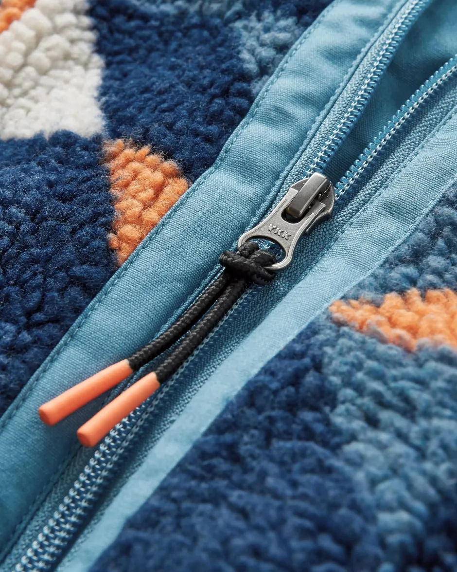 Fleece|Fleece>Passenger Sefton Recycled Deep-Pile Sherpa Fleece Homespun Dark Denim