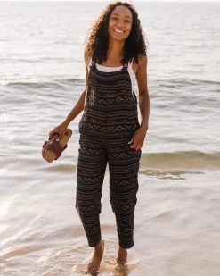 Dungarees & Pants|Women's Outlet>Passenger Serenity Organic Cotton Dungarees Black Geo Pattern