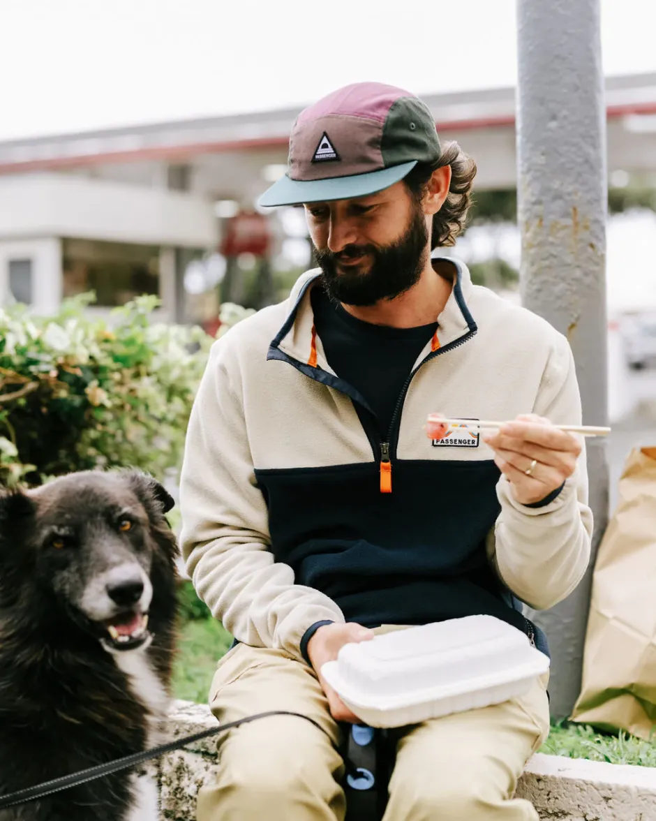 Fleece|Fleece>Floris van Bommel Set Off Recycled Polar 1/4 Zip Fleece Oatmeal