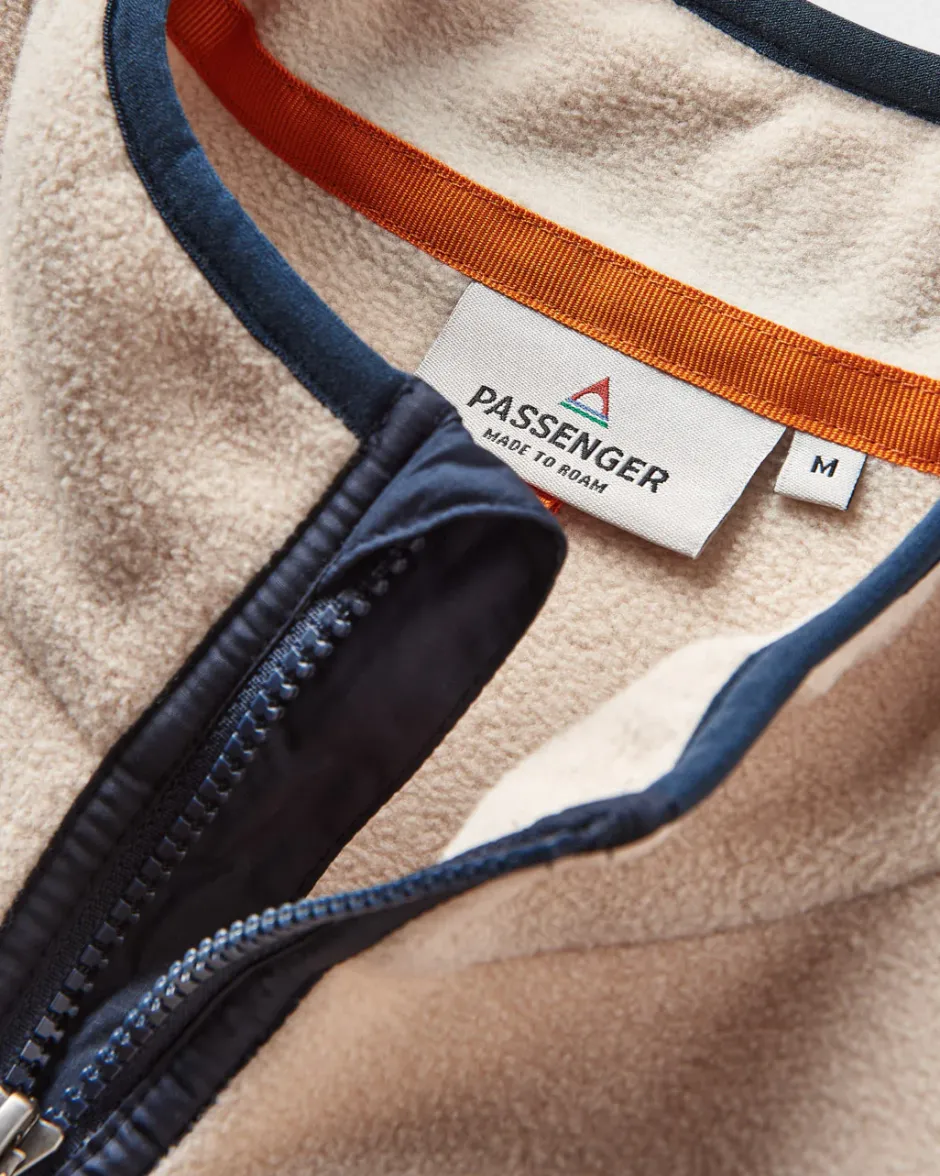 Fleece|Fleece>Floris van Bommel Set Off Recycled Polar 1/4 Zip Fleece Oatmeal