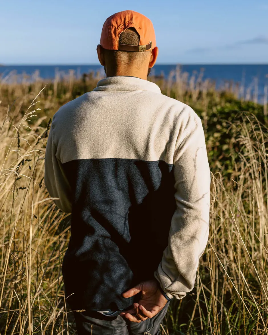 Fleece|Fleece>Floris van Bommel Set Off Recycled Polar 1/4 Zip Fleece Oatmeal