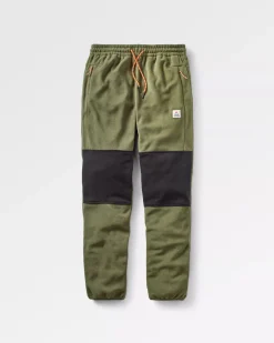 Pants|Winter Road Trip Essentials>Floris van Bommel Set Off Recycled Polar Fleece Jogger True Black/ Khaki