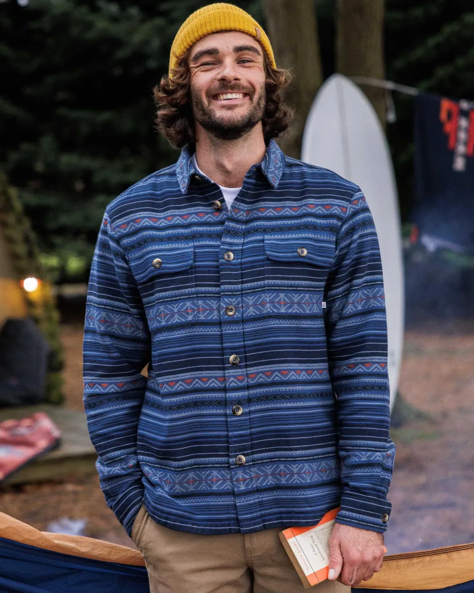 Shirts|Best Sellers>Passenger Slowdown Heavyweight Overshirt Dark Denim