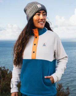 Fleece|Fleece>Passenger Snowdrop Pullover Recycled Polartec® Fleece Corsair/ Vintage White