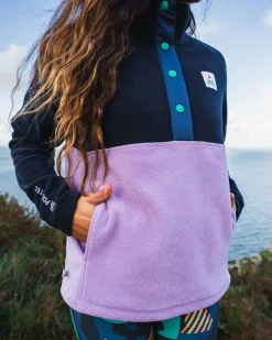 Fleece|Fleece>Passenger Snowdrop Pullover Recycled Polartec® Fleece Lilac/ Deep Navy