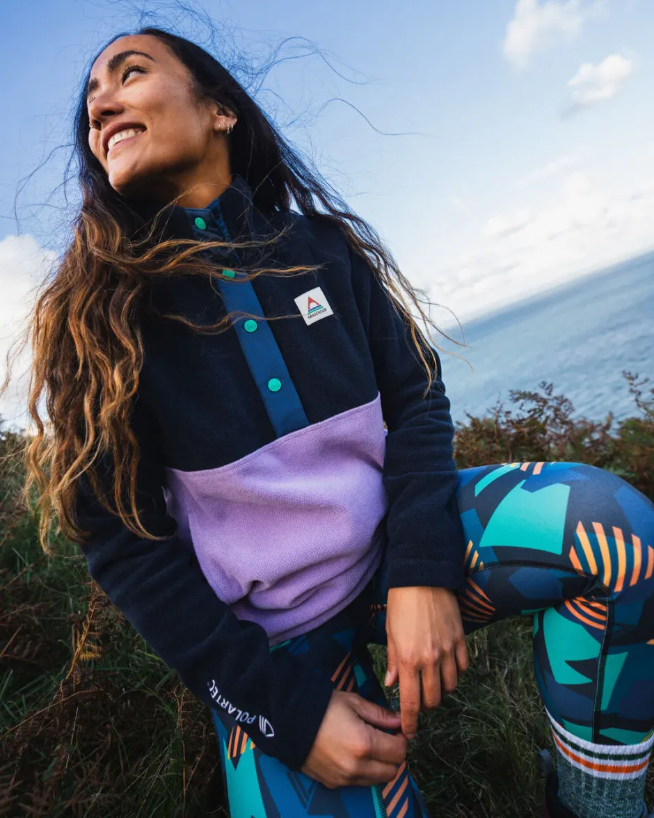 Fleece|Fleece>Passenger Snowdrop Pullover Recycled Polartec® Fleece Lilac/ Deep Navy