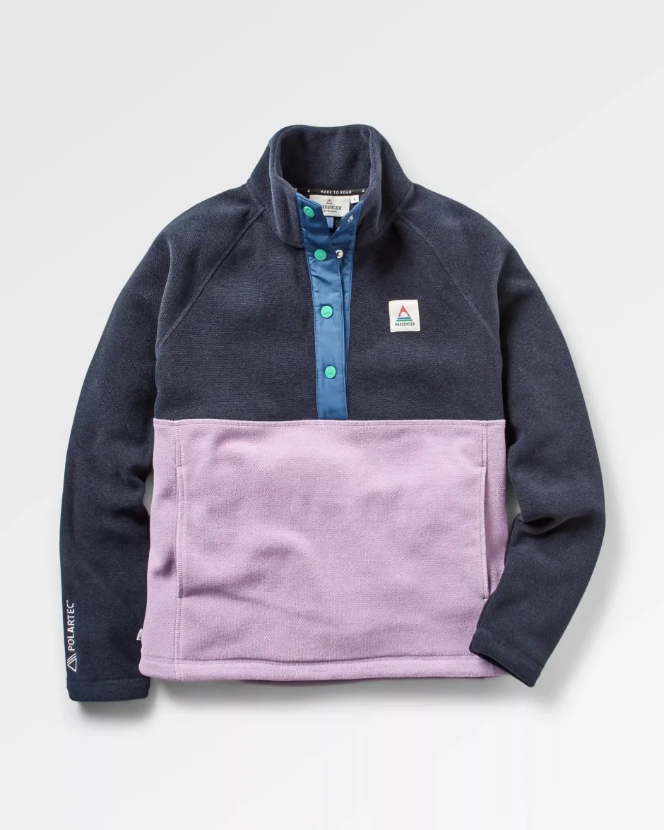 Fleece|Fleece>Passenger Snowdrop Pullover Recycled Polartec® Fleece Lilac/ Deep Navy