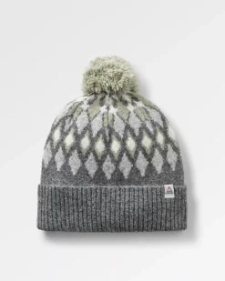 Accessories|Beanies>Passenger Snowdrop Recycled Bobble Hat Grey Marl