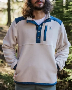 Fleece|Fleece>Passenger Solace Recycled Sherpa-Lined Polar Fleece Vintage White